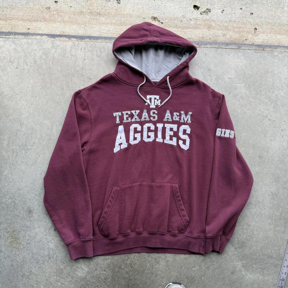 VTG Texas A&M Aggies burgundy hoodie size medium